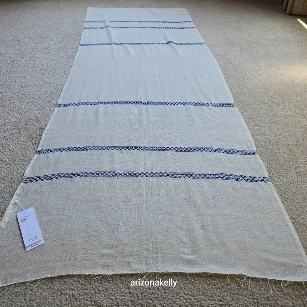 NWT Eileen Fisher Handloomed Ethiopian Artisan Cotton Scarf - Picture 7 of 16